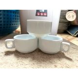 Cốc sứ trắng uống cà phê Bát Tràng