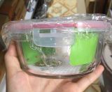 Hộp thủy tinh tròn 620 ml nắp 4 khoá siêu chắc