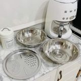 Bộ nạo inox kèm rổ và chậu