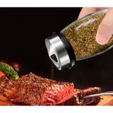 Bộ 6 lọ gia vị thuỷ tinh kèm giá xoay 360 độ