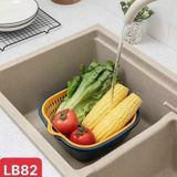 Bộ 3 rổ nhựa kèm chậu loại vuông