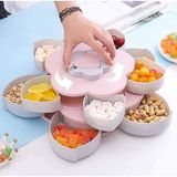 Khay đựng bánh kẹo xoay 1 tầng, 2 tầng