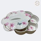 Khay phíp đựng bánh kẹo tết hoa 6 cánh CJ57-13 dày dặn