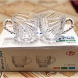 Bộ 6 cốc thủy tinh có quai pha lê dày, đẹp