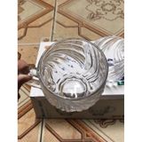 Bộ 6 cốc thủy tinh có quai pha lê dày, đẹp
