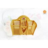 Ống nhựa đựng đũa, thìa, dĩa 3 ngăn 2708 Việt Nhật