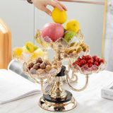 Khay mứt tết cao cấp tháp trụ mạ đồng phong cách châu Âu