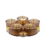 Khay đựng bánh kẹo tết 5 cánh mica