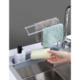 Giá nhựa để giẻ rửa bát có chỗ treo khăn cài bồn rửa bát