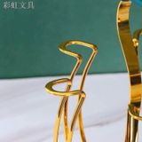 Giá úp cốc mạ vàng tròn đế xanh cổ vịt