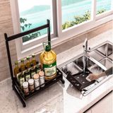 Kệ để gia vị 2 tầng có chỗ để đũa, thìa, dao, thớt