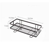 Kệ sắt đen để đồ cài sau toilet