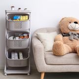 Kệ nhựa 3 tầng đựng đồ đa năng có bánh xe 5567-3 Việt Nhật