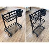 Kệ để gia vị 3 tầng có chỗ để đũa, thìa, dao, thớt