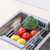 Khay inox gác bồn rửa có thể điều chỉnh chiều dài và rộng