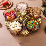 Khay đựng bánh kẹo tết 5 cánh mica