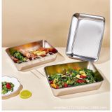 Hộp inox 304 trung + to đựng thực phẩm có nắp đậy