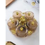 Khay đựng bánh kẹo tết 5 cánh mica
