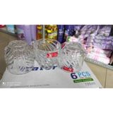 Bộ 6 cốc thủy tinh có quai pha lê dày, đẹp