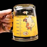 Cốc thủy tinh chia vạch kèm ống hút