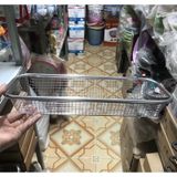 Rổ inox dẹt đựng hoa quả, đồ ăn chiên rán ráo mỡ