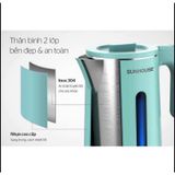 Ấm siêu tốc 2 lớp 1.8 lít SHD1351 Sunhouse