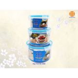 Bộ 3 hộp nhựa tròn 4 khóa 6536 Việt Nhật