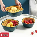 Bộ 3 rổ nhựa kèm chậu loại vuông
