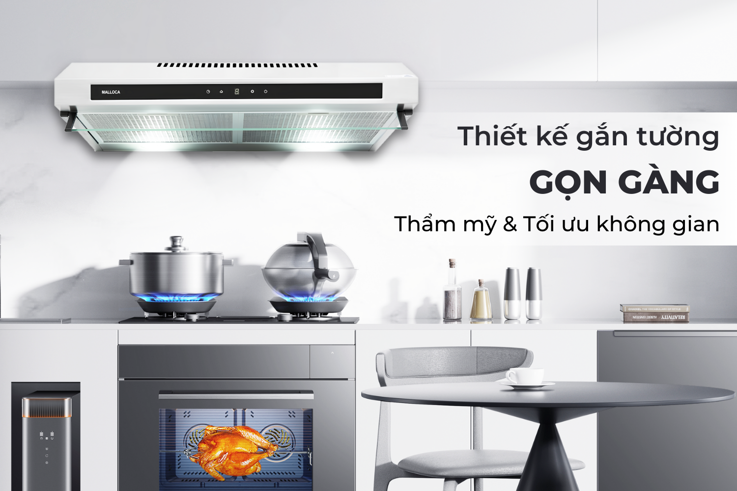 Thiết kế âm tủ gọn gàng