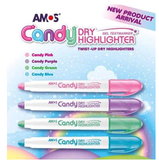 Bút sáp nhớ dòng nhập khẩu Hàn Quốc AMOS Candy Dry Highlighter HLC20DP 4.5