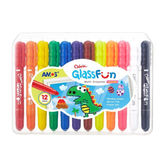 Bút vẽ trang trí lên kính nhập khẩu Hàn Quốc AMOS GlassFun Multi Crayons 6 màu GF6PC