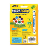 Bút dạ màu 2 đầu nhập khẩu Hàn Quốc AMOS Color & Stamp Hộp 8 bút CS8P