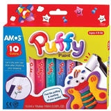 Bút màu sơn nhập khẩu Hàn Quốc AMOS Puffy paint Hộp 10 màu PUP10P10