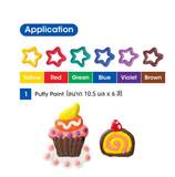Bút màu sơn nhập khẩu Hàn Quốc AMOS Puffy paint Hộp 10 màu PUP10P10