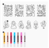 Bút vẽ trang trí AMOS Glass Deco nhập khẩu Hàn Quốc - Princess Story - GD10P7-PS