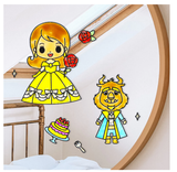 Bút vẽ trang trí AMOS Glass Deco nhập khẩu Hàn Quốc - Princess Story - GD10P7-PS
