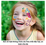 Bút vẽ mặt nhập khẩu Hàn Quốc AMOS face deco, hộp gồm 6 màu FD5B6-S