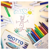 Bút dạ nhập khẩu Italy GIOTTO Turbo Maxi 454000 12 màu
