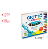 Bút dạ nhập khẩu Italy GIOTTO Turbo Maxi 454000 12 màu
