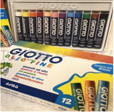 Hộp bút sáp 12 màu nhập khẩu Italy GIOTTO Olio Fine 294000