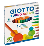 Bút dạ màu nhập khẩu Italy GIOTTO Turbo Color Hộp 12 màu 416000