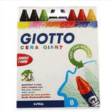 Hộp sáp nhập khẩu Italy GIOTTO Cera Giant 14mm 8 màu 281600