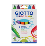 Hộp dạ 6 màu thân to nhập khẩu Italy Giotto Turbo Giant Fluo 433000