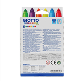 Hộp dạ 6 màu thân to nhập khẩu Italy Giotto Turbo Giant Fluo 433000