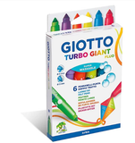 Hộp dạ 6 màu thân to nhập khẩu Italy Giotto Turbo Giant Fluo 433000