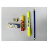 Bộ 5 món văn phòng phẩm nhập khẩu Italy GIOTTO: Keo dán, bút nhớ, tẩy, bút chì, gọi chì
