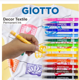 Bút dạ vẽ lên vải nhập khẩu Italy GIOTTO Decor Textile 48 chiếc 12 màu 494700