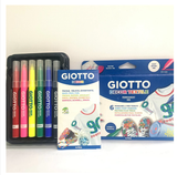 Bút dạ vẽ lên vải nhập khẩu Ý GIOTTO Decor Textile 6 màu 494800