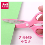 Kéo thủ công học sinh Deli 2 màu xinh xắn Hồng/Xanh - 1 chiếc - 6023