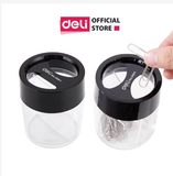 Hộp đựng ghim Deli 9881 φ58*75MM dùng tiện lợi cho văn phòng
